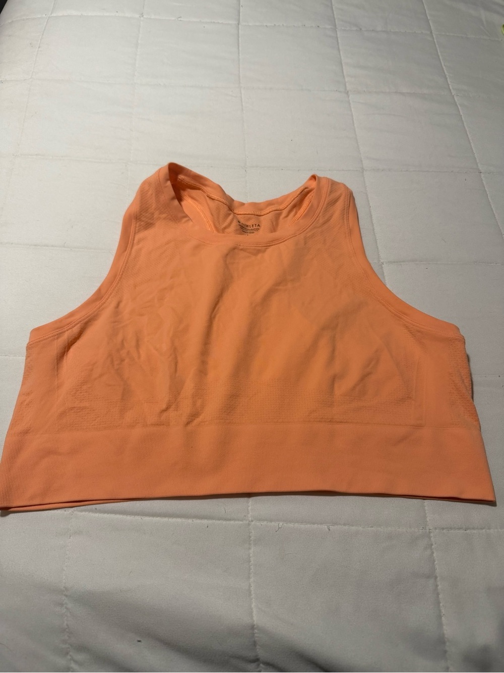 Athleta Peach-Orange Seamless Crop Tank